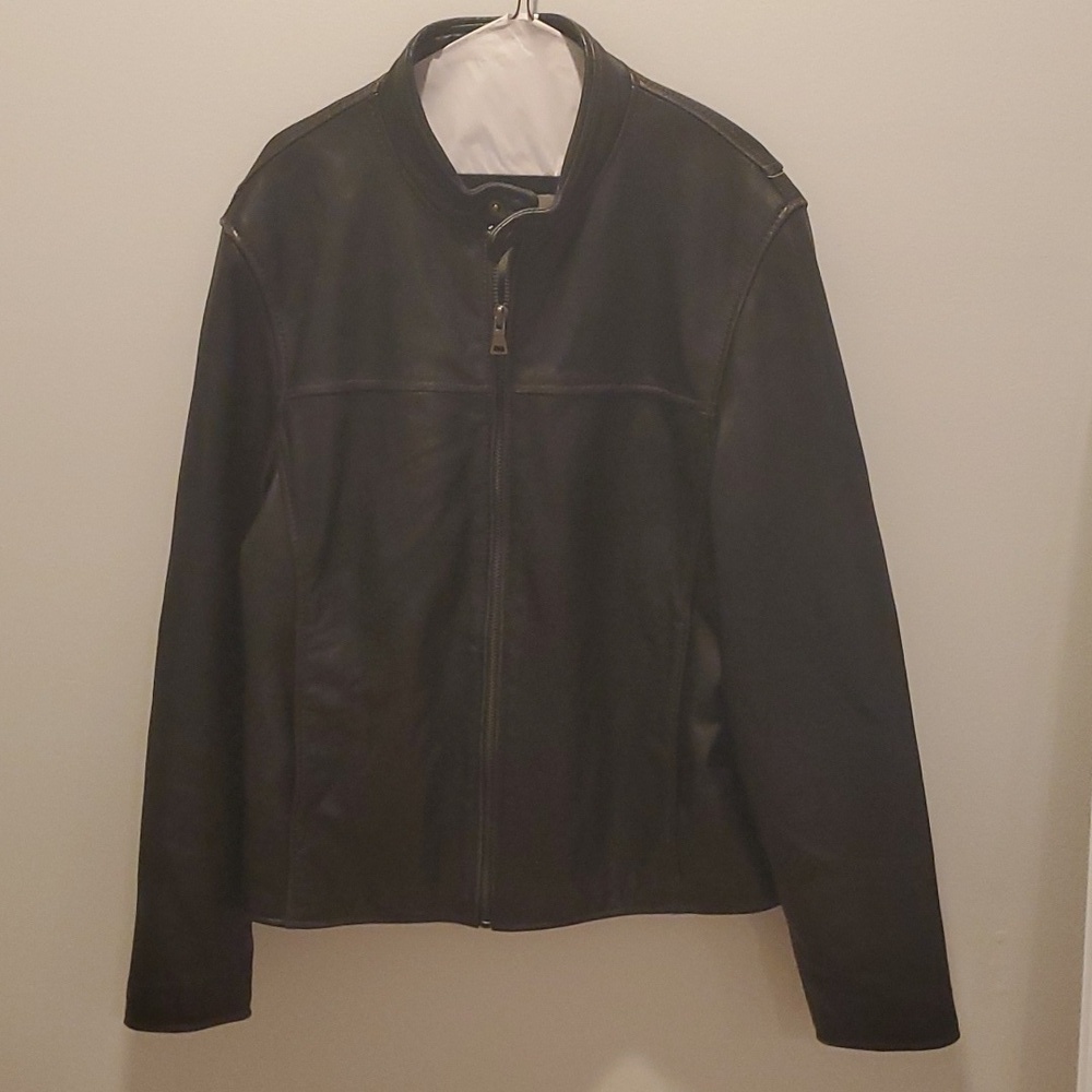 Marc New York Andrew Marc Black Genuine Leather Jacket (Medium)